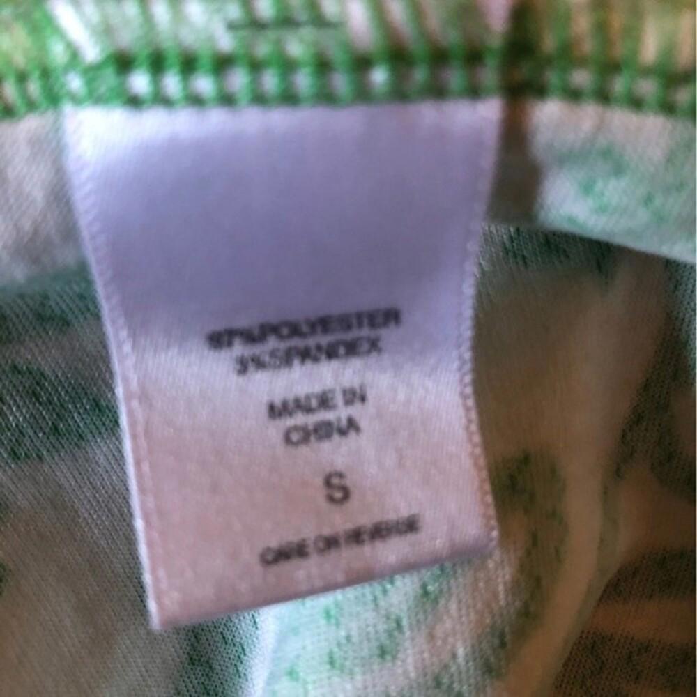 New York & Co Stretch Green Floral Print Sleeveless Chic Summer Dress - Size S - Picture 7 of 7